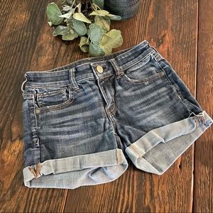 EUC American Eagle NE(X)T Level Stretch X Low Rise Midi Denim Shorts